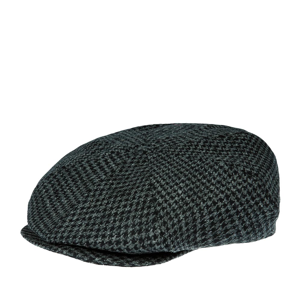 Кепка восьмиклинка унисекс LAIRD HOUNDSTOOTH BIG BAKER BOY темно-серая, р.57