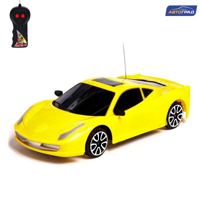 Машина радиоуправляемая «Купе», работает от батареек, цвета жёлтый
