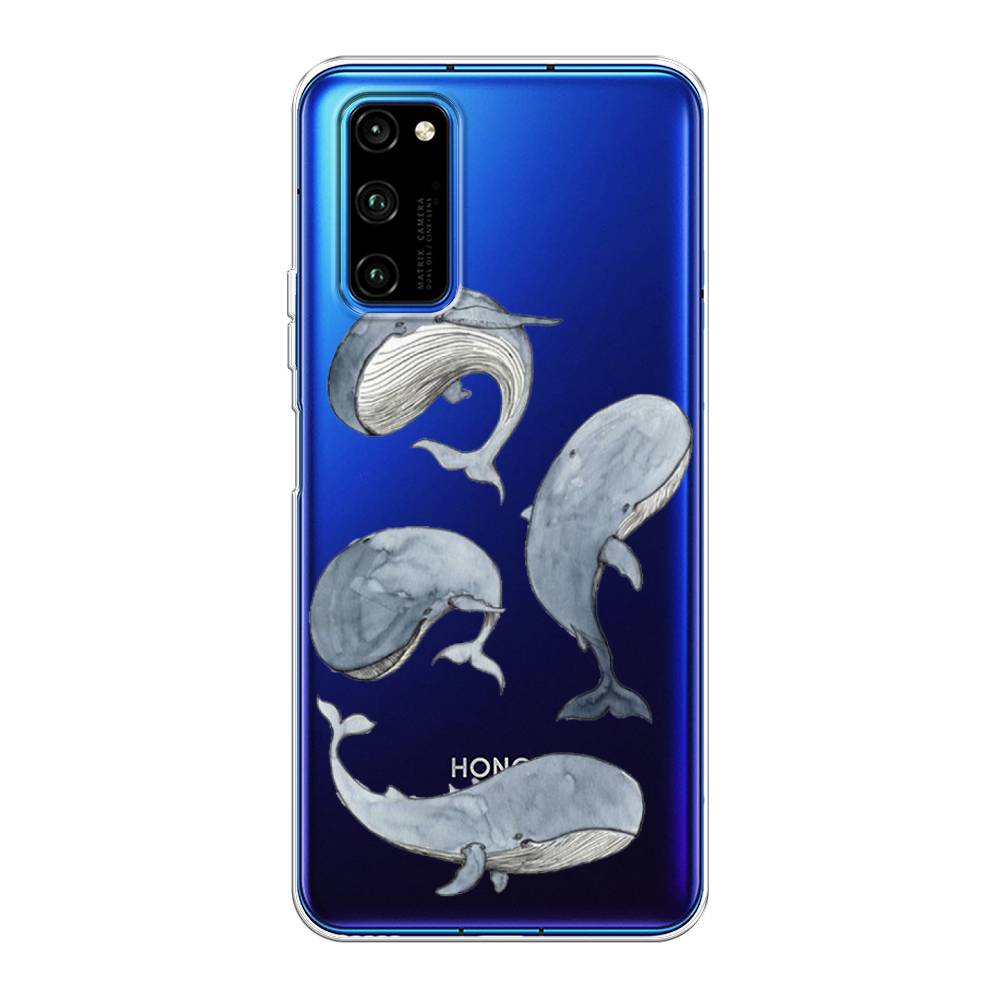 

Чехол Awog на Huawei Honor V30 Pro "Киты", Голубой;белый;прозрачный, 611450-1