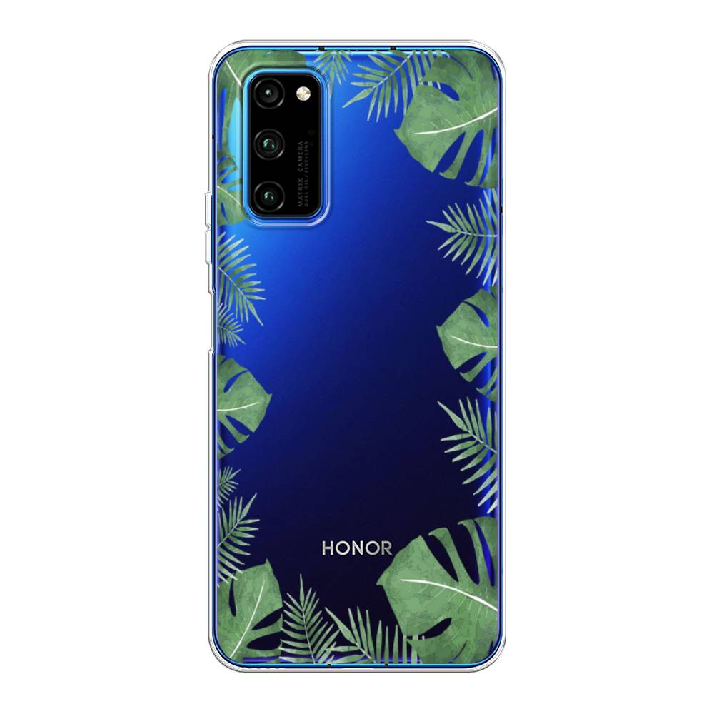 

Чехол Awog на Huawei Honor V30 Pro "Листья папоротника рамка", Зеленый, 611450-8