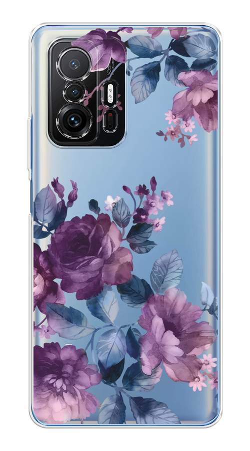 

Чехол на Xiaomi Mi 11T/11T Pro "Purple Blossoms", Синий;фиолетовый, 311250-1