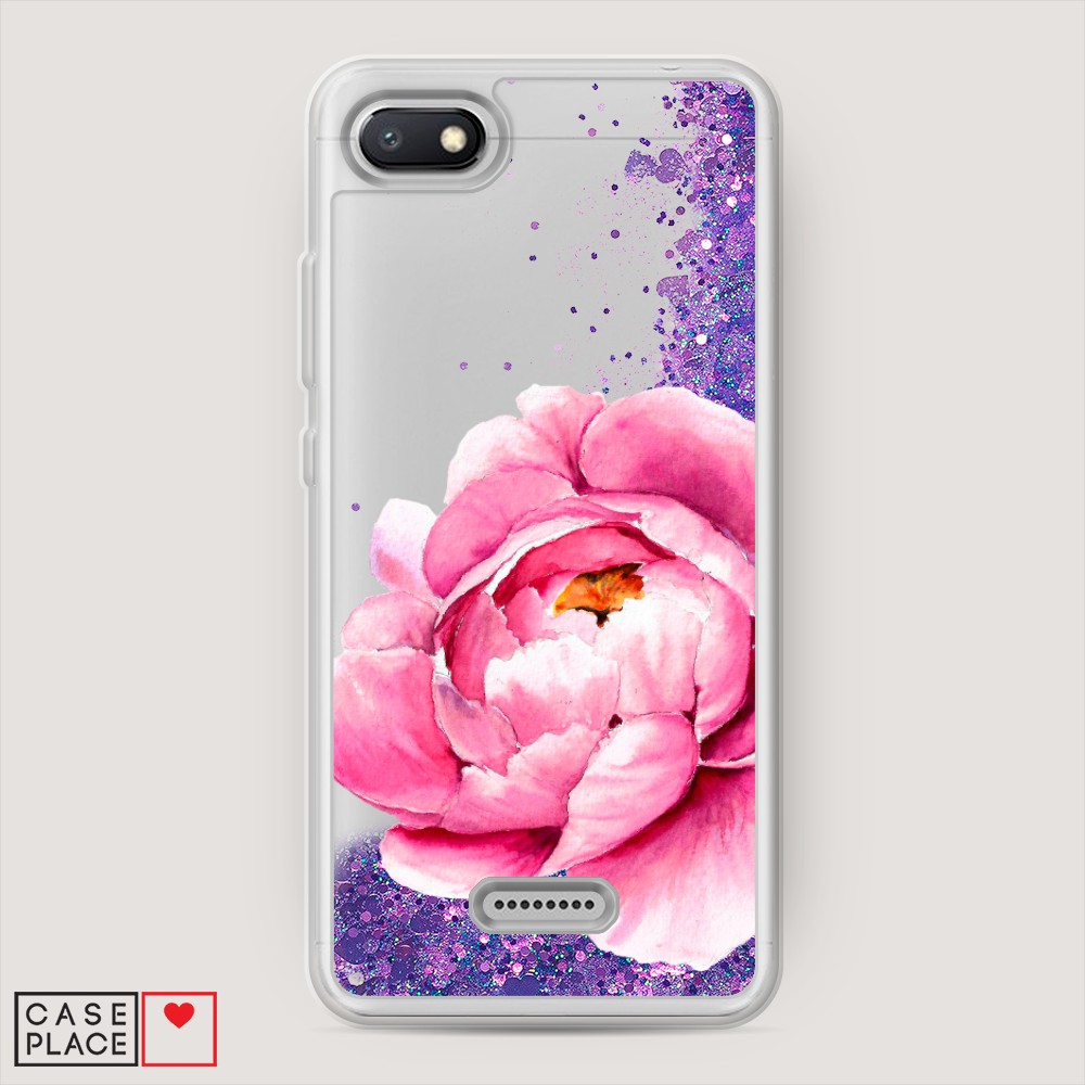 

Жидкий чехол с блестками "Прекрасный пион" на Xiaomi Redmi 6A, 34192-1
