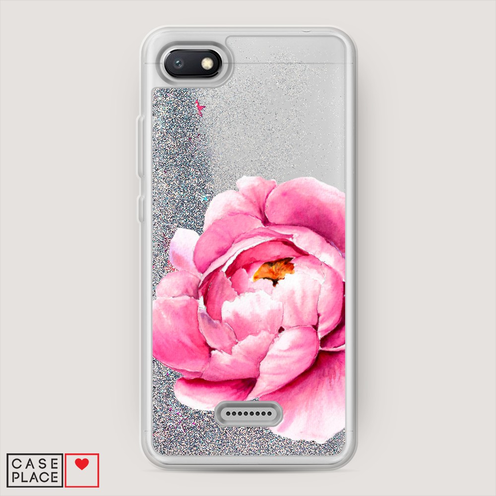

Жидкий чехол с блестками "Прекрасный пион" на Xiaomi Redmi 6A, 34191-1