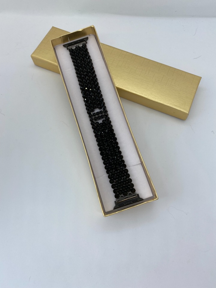 

Ремешок для Apple watch 38/40 мм с кристаллами Evoli Decor cristal Apple_jet