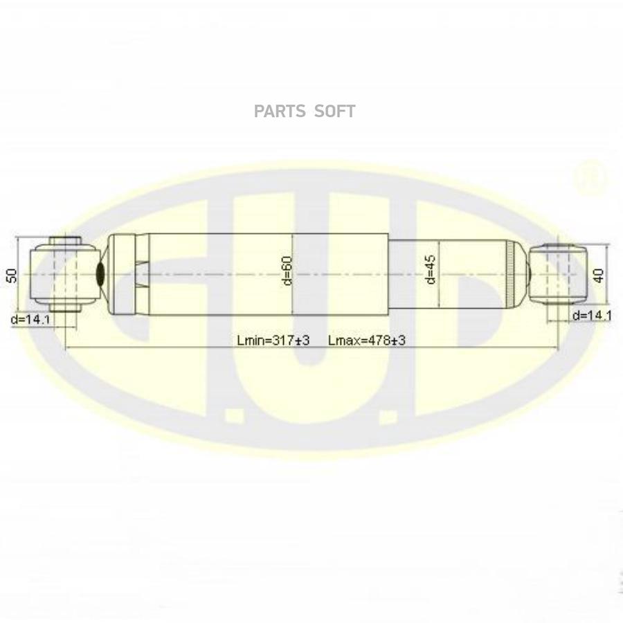 

Амортизатор Зад Ren Trafic 01-/Opl Vivaro 01-/Nisan Primastar 01- 1Шт