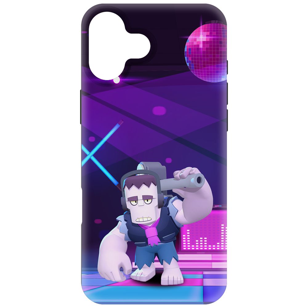 

Чехол-накладка Krutoff Soft Case Brawl Stars - Фрэнк для iPhone 16 Plus черный