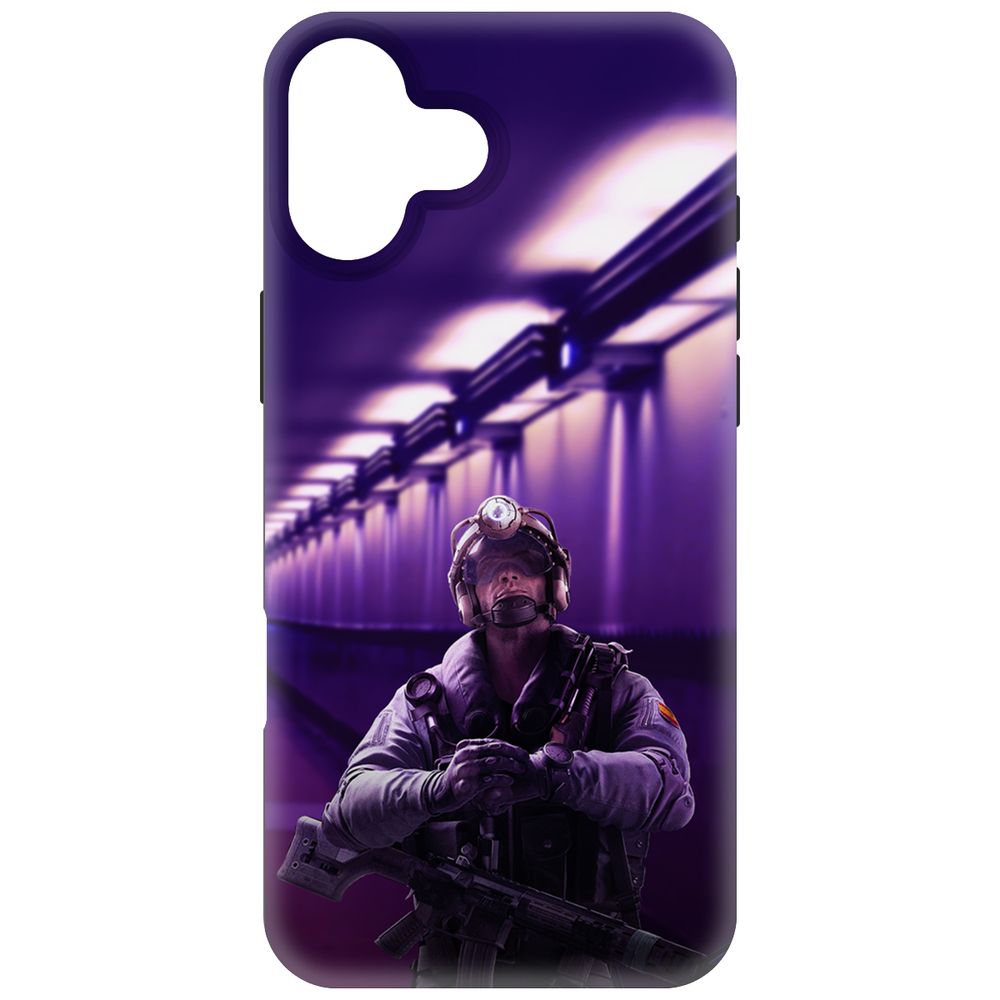 

Чехол-накладка Krutoff Soft Case Cтандофф 2 (Standoff 2) - Неон для iPhone 16 Plus черный
