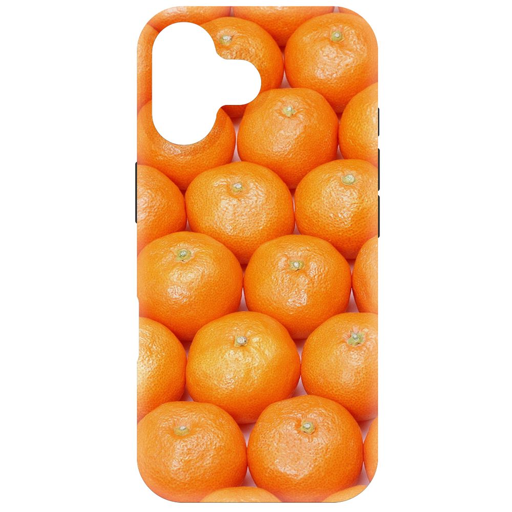 

Чехол-накладка Krutoff Soft Case Мандаринки для iPhone 16 черный