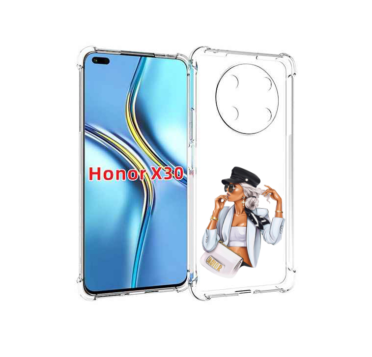 

Чехол MyPads девушка-в-белом-с-модной-сумочкой женский для Honor X30 / Magic4 Lite 5G, Прозрачный, Tocco