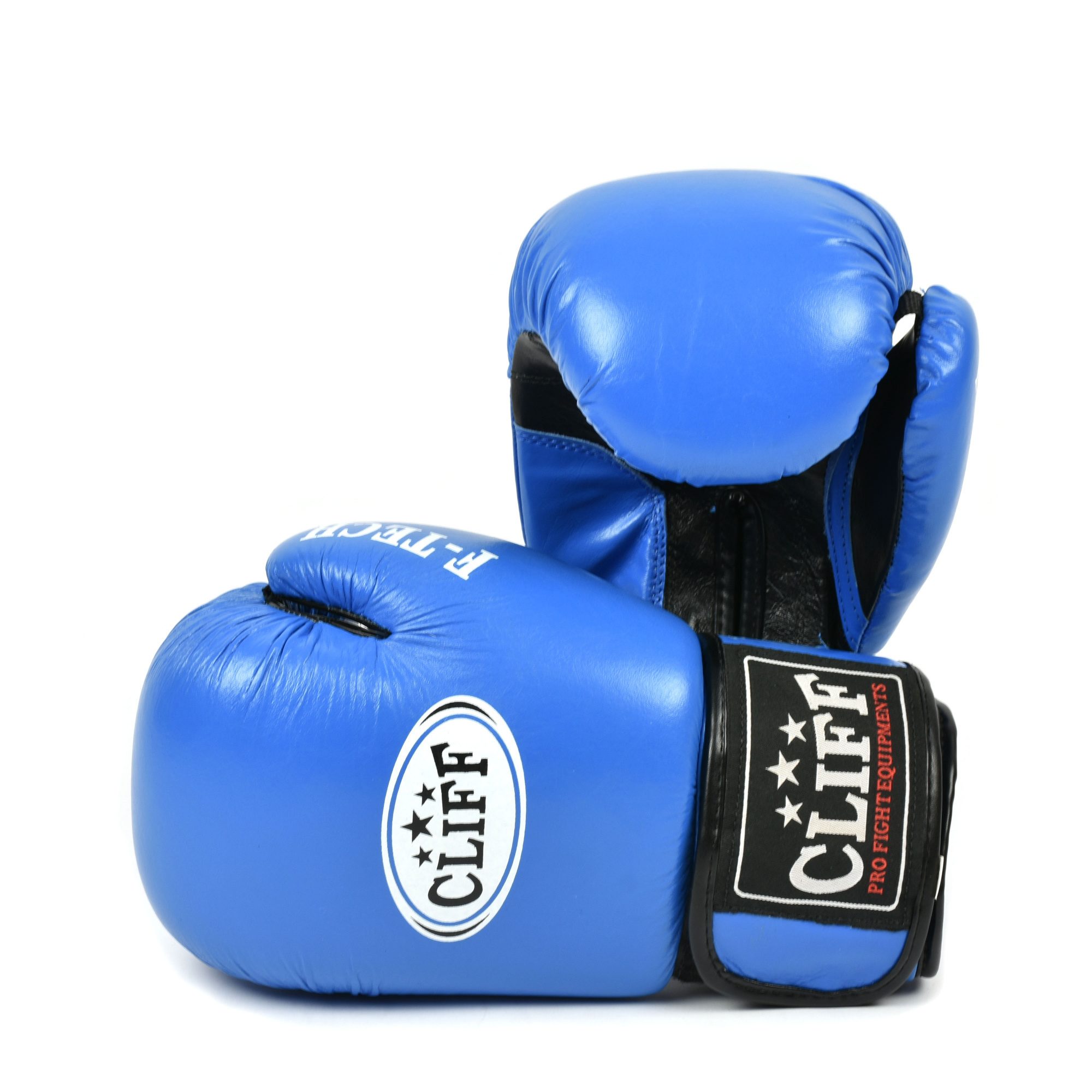Перчатки боксёрские CLIFF F.TECH, кожа, 8 унций, синие