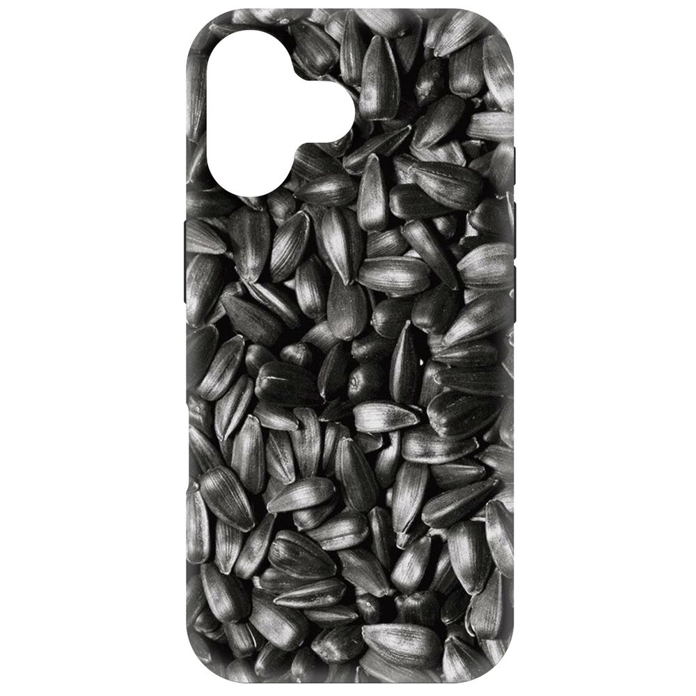

Чехол-накладка Krutoff Soft Case Семечки для iPhone 16 черный