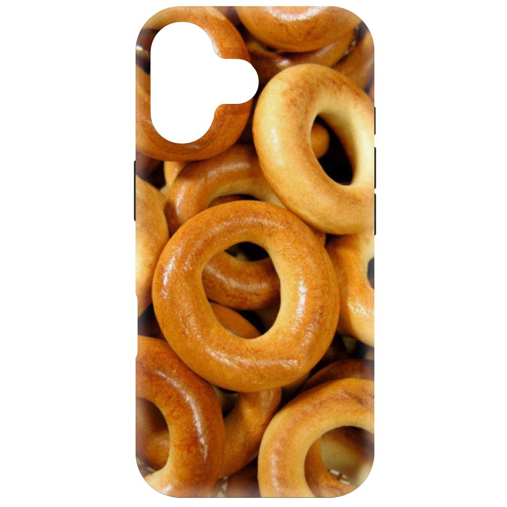 

Чехол-накладка Krutoff Soft Case Сушки для iPhone 16 черный