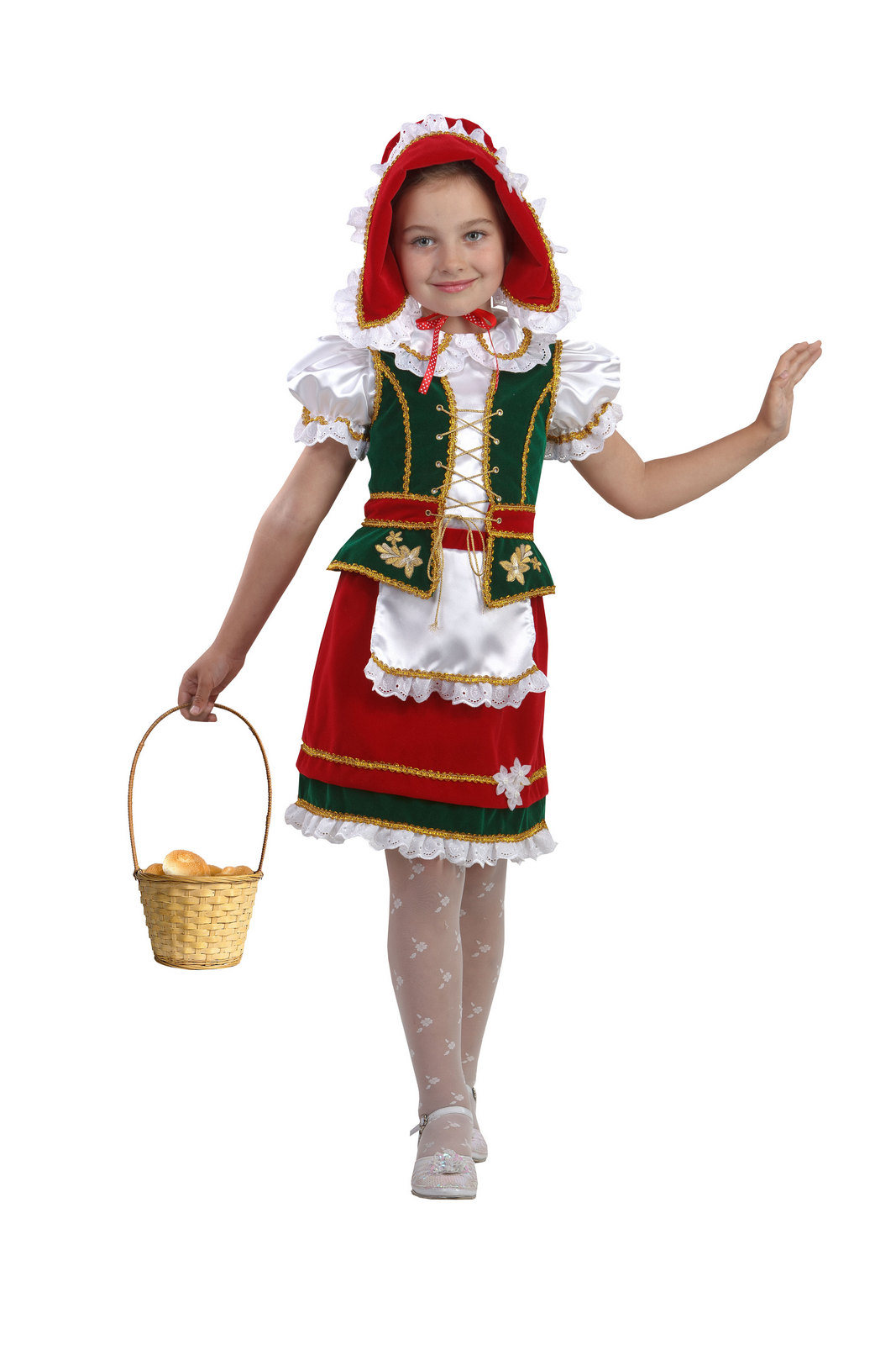 Карнавальный костюм Batik Красная шапочка, мультиколор, 116 игрушка тренировочная канатная до 30 см 70 г белая зеленая красная