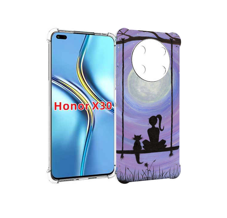 

Чехол MyPads девушка с котом на качеле женский для Honor X30 / Magic4 Lite 5G, Прозрачный, Tocco