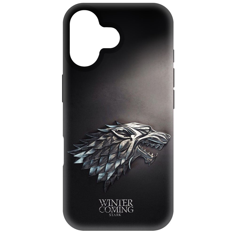

Чехол-накладка Krutoff Soft Case Игра Престолов. Зима Близко для iPhone 16 черный