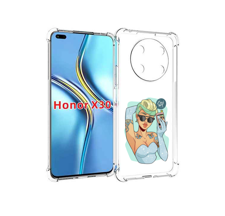 

Чехол MyPads девушка с короткой стрижкой женский для Honor X30 / Magic4 Lite 5G, Прозрачный, Tocco