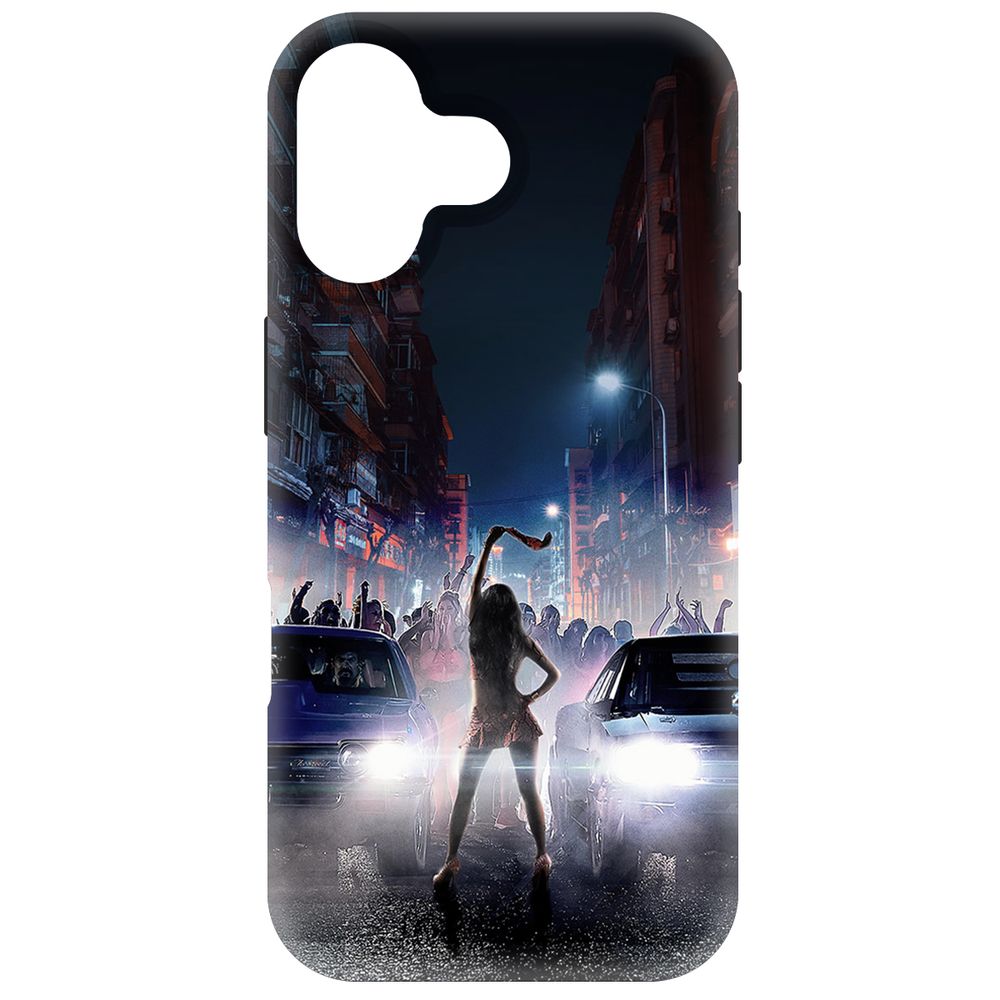 

Чехол-накладка Krutoff Soft Case Форсаж. Стритрейсинг для iPhone 16 черный