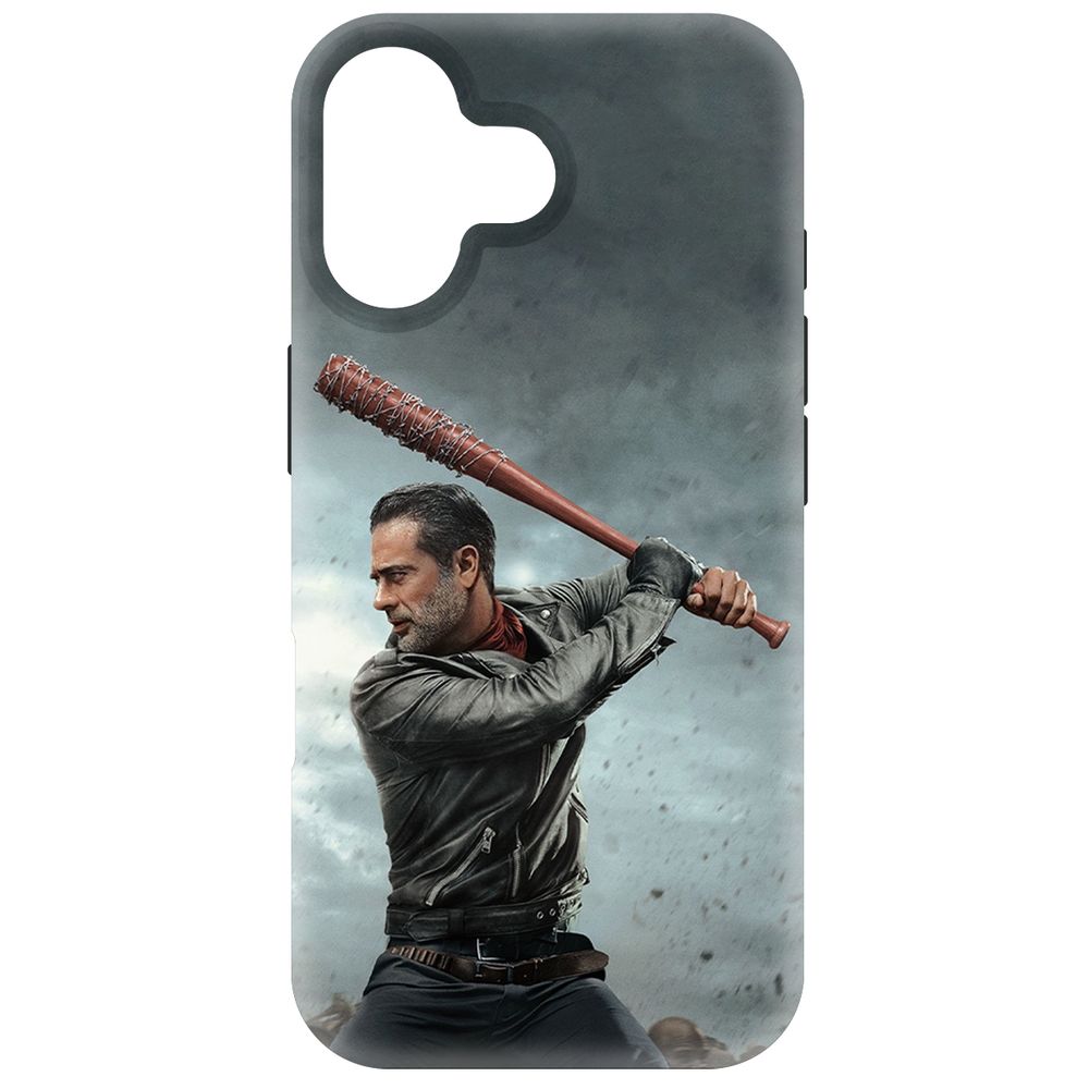 

Чехол-накладка Krutoff Soft Case Ходячие мертвецы. Ниган для iPhone 16 черный