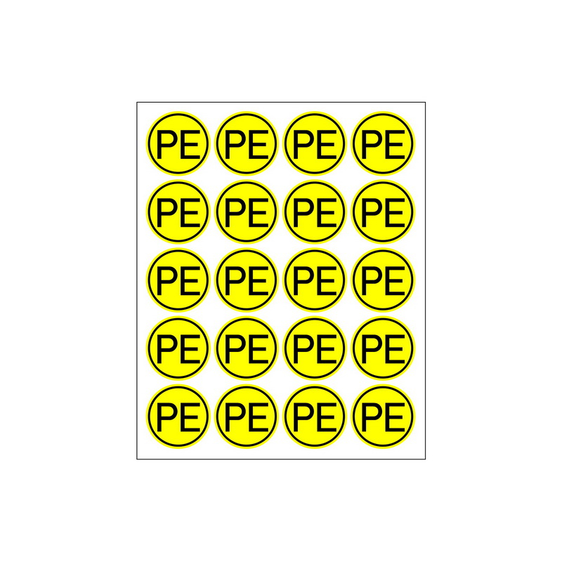 Наклейка знак электробезопасности PE d 20 мм REXANT 20 шт на листе {55-0004 1 лист 20 шт