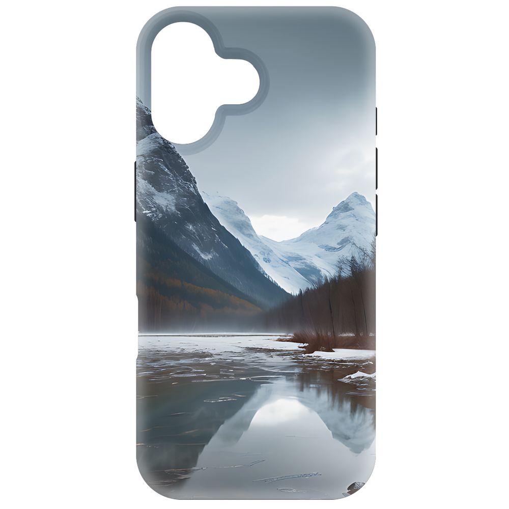 

Чехол-накладка Krutoff Soft Case Весенняя оттепель для iPhone 16 черный