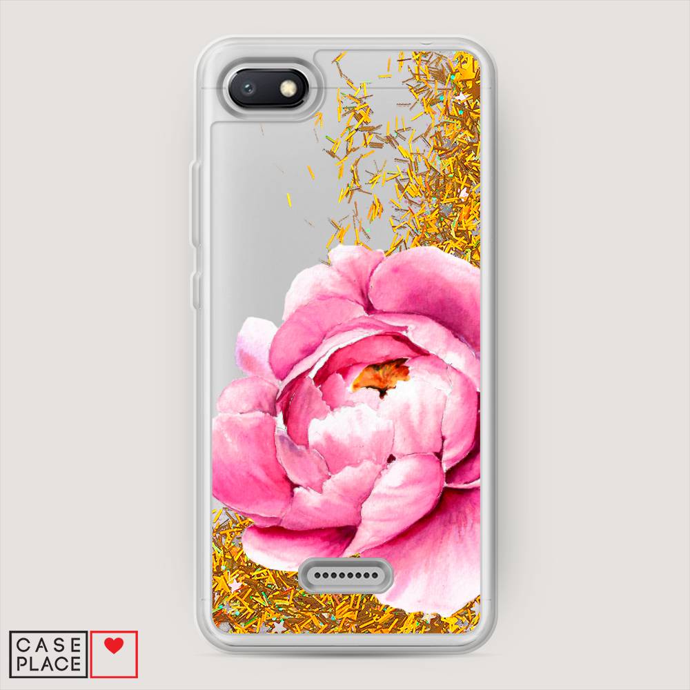 

Жидкий чехол с блестками "Прекрасный пион" на Xiaomi Redmi 6A, 34190-1