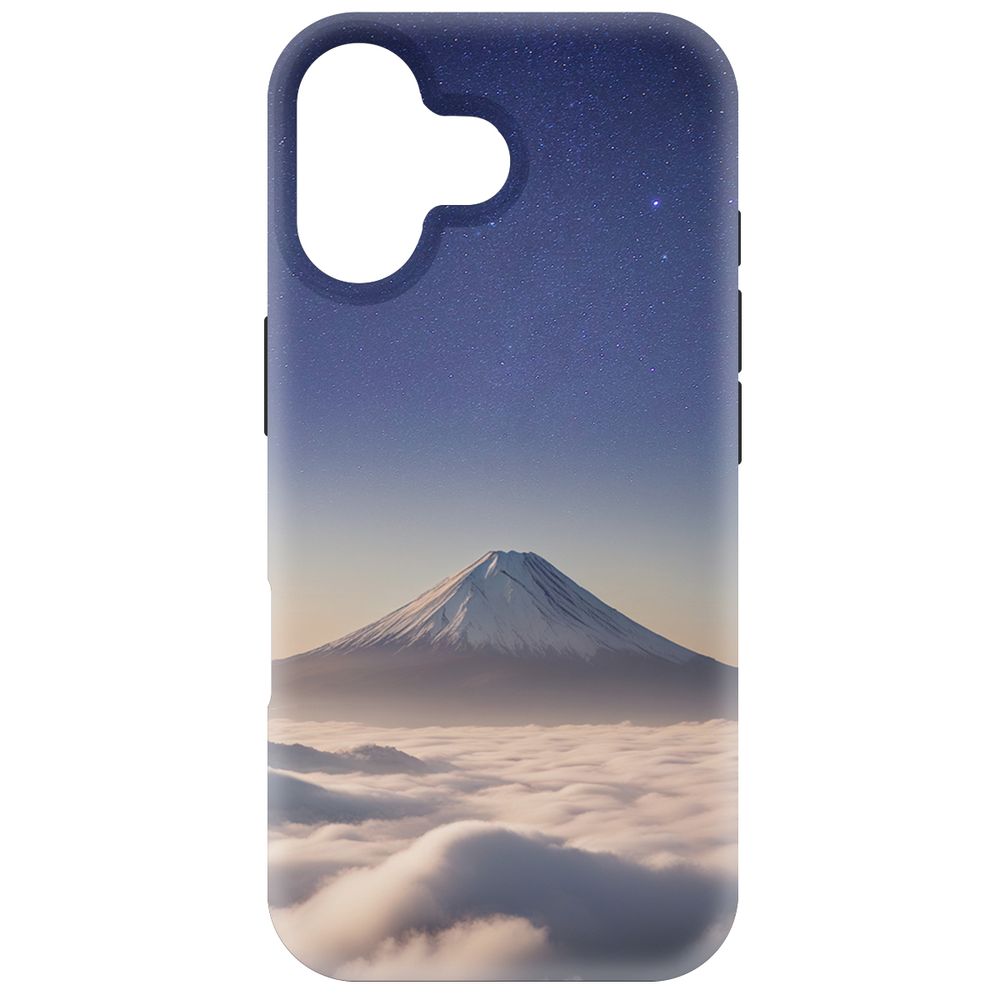 

Чехол-накладка Krutoff Soft Case Япония, Фудзияма для iPhone 16 черный