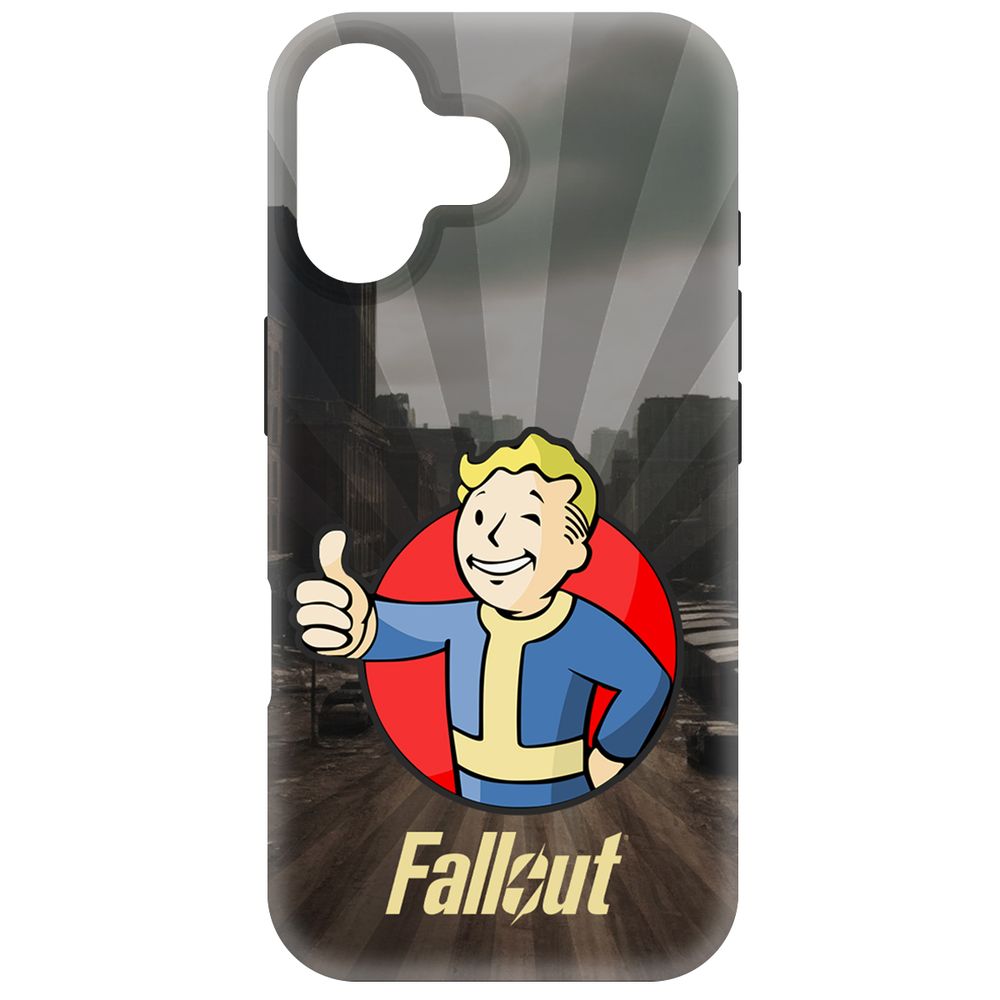 

Чехол-накладка Krutoff Soft Case Фоллаут (Fallout) - Волт-бой для iPhone 16 черный