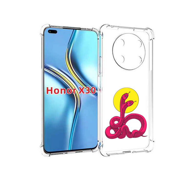 

Чехол MyPads двухголовая-змея для Honor X30 / Magic4 Lite 5G, Прозрачный, Tocco