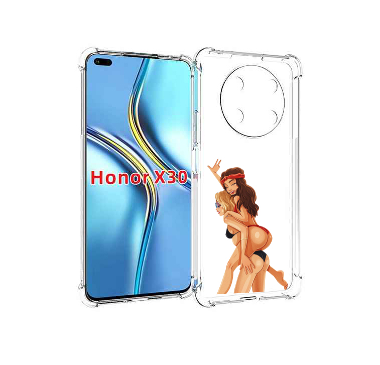 

Чехол MyPads две-подружки-в-купальниках женский для Honor X30 / Magic4 Lite 5G, Прозрачный, Tocco