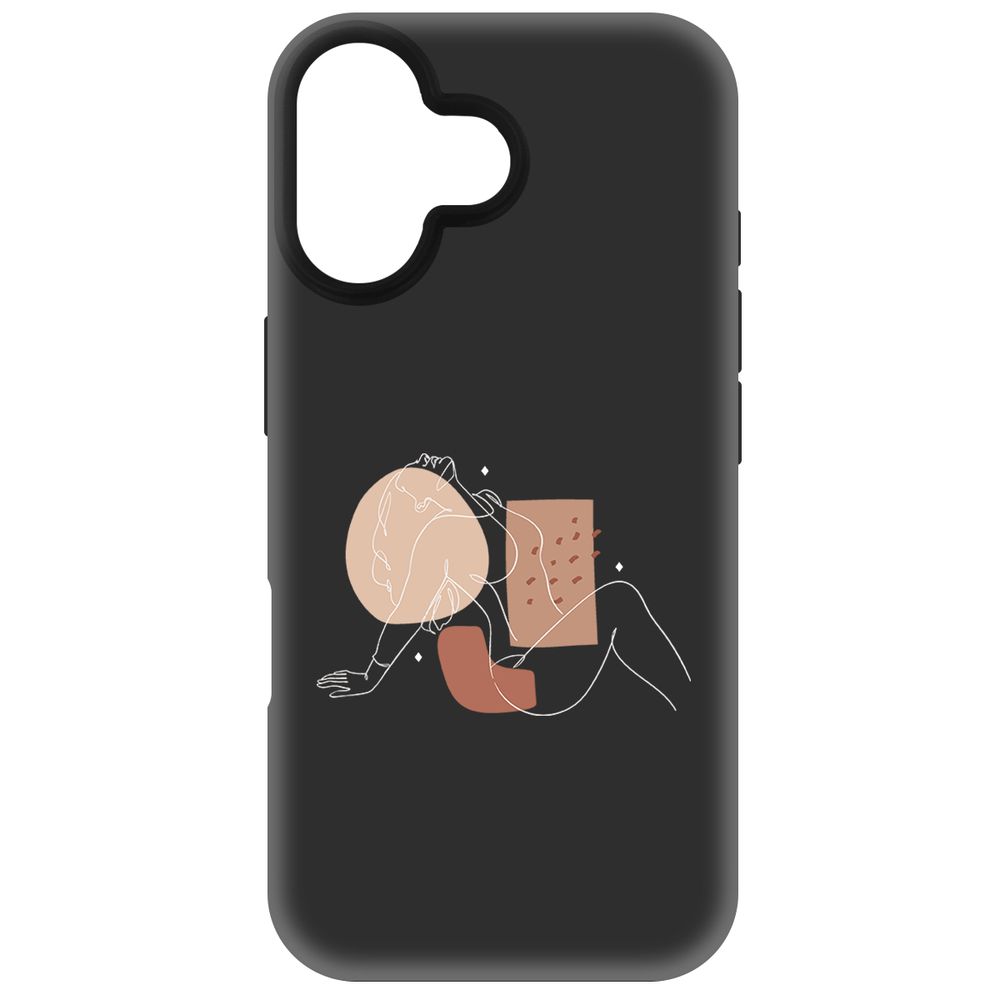 

Чехол-накладка Krutoff Soft Case Чувственность для iPhone 16 черный