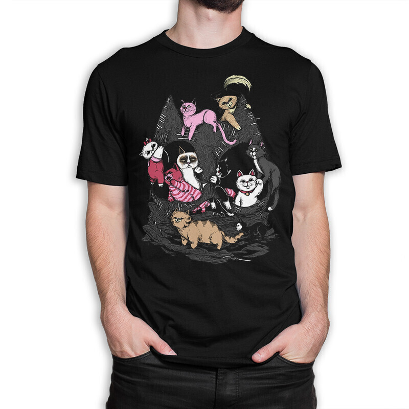 

Футболка мужская Dream Shirts Знаменитые коты 10007362 черная 2XL, Знаменитые коты 10007362