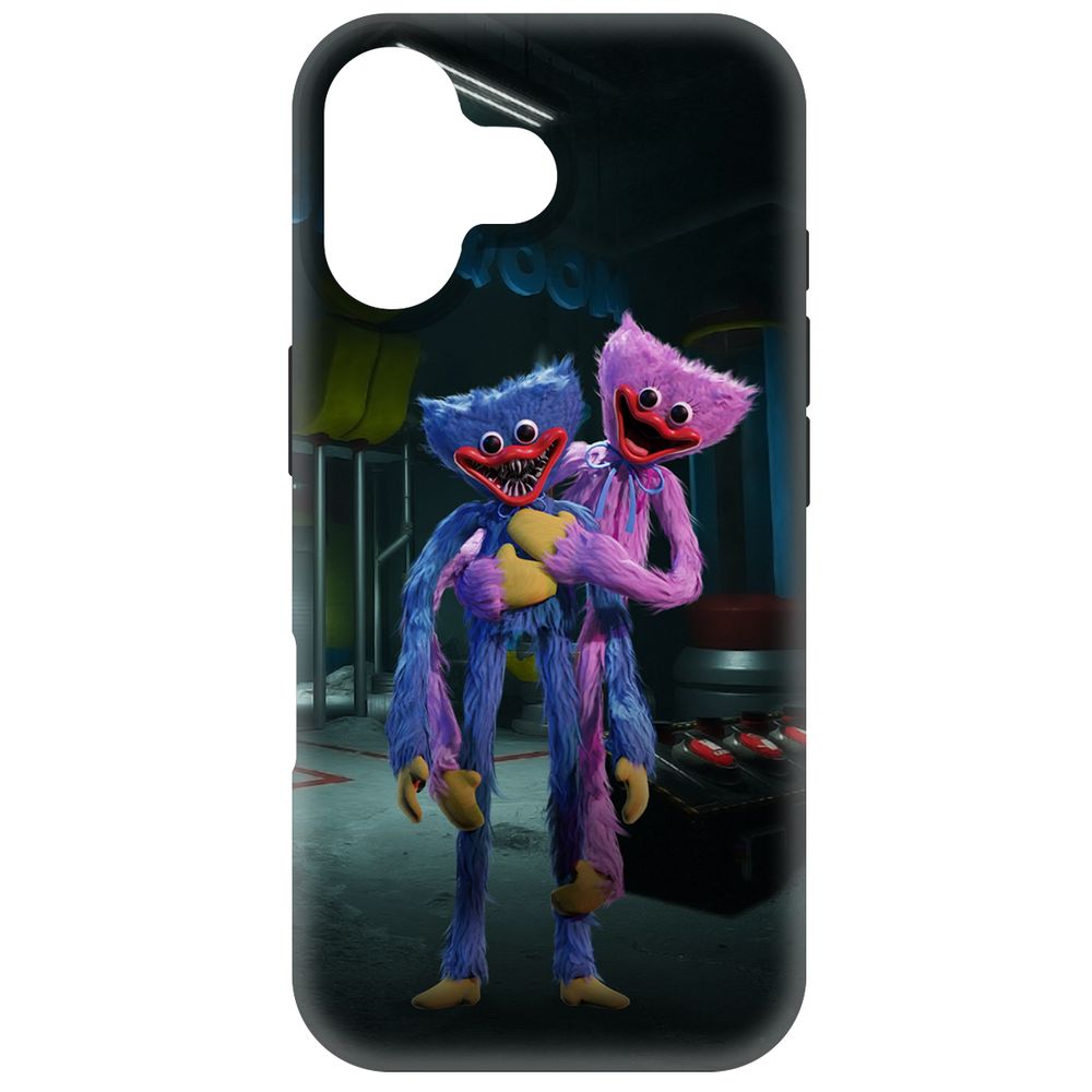 

Чехол-накладка Krutoff Soft Case Хаги Ваги и Киси Миси для iPhone 16 черный