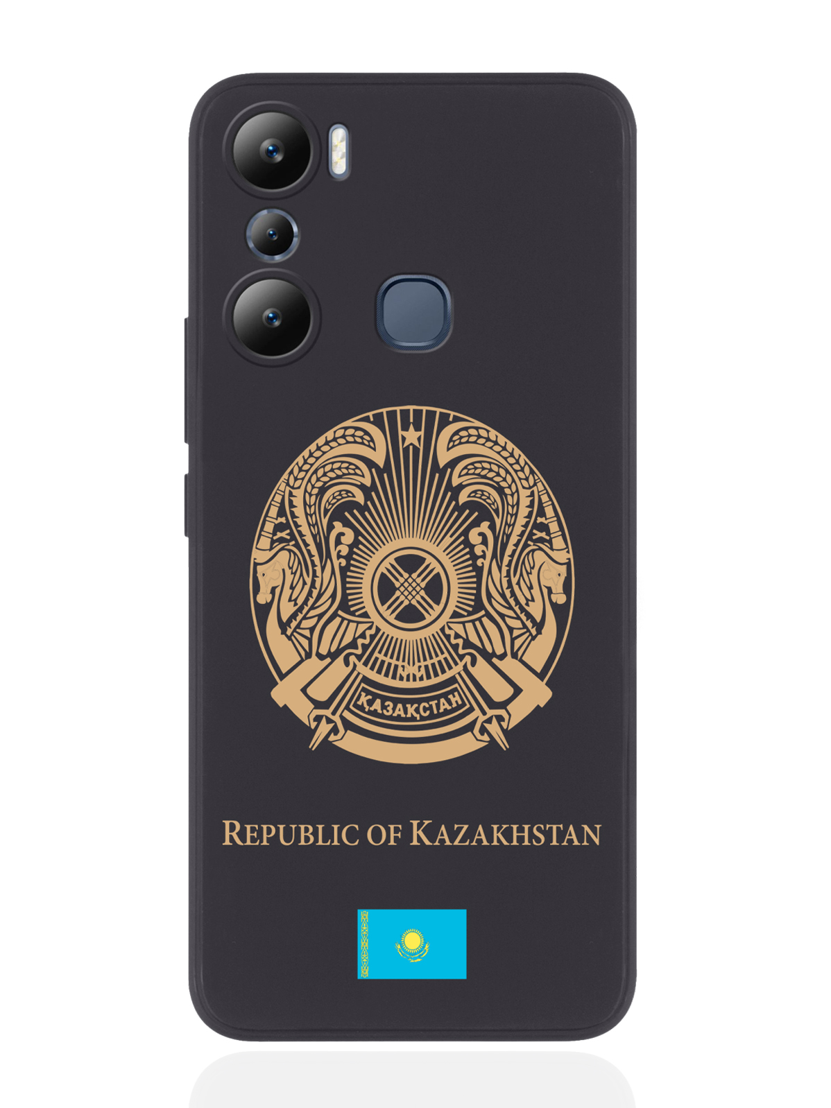 

Чехол SignumCase для Infinix Hot 20i Золотой Герб Казахстана черный, Золотистый;черный