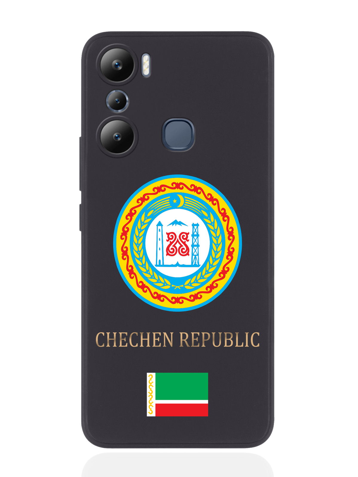 

Чехол SignumCase для Infinix Hot 20i Герб Чечни черный, Разноцветный