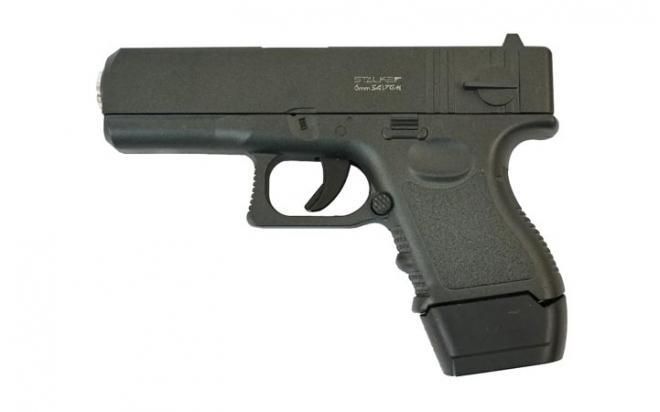 

Пистолет пневматический Stalker SA17GM Spring (ан. Glock 17), к.6мм, магаз. 6шар, до 80м/с, Черный, SA17GM Spring