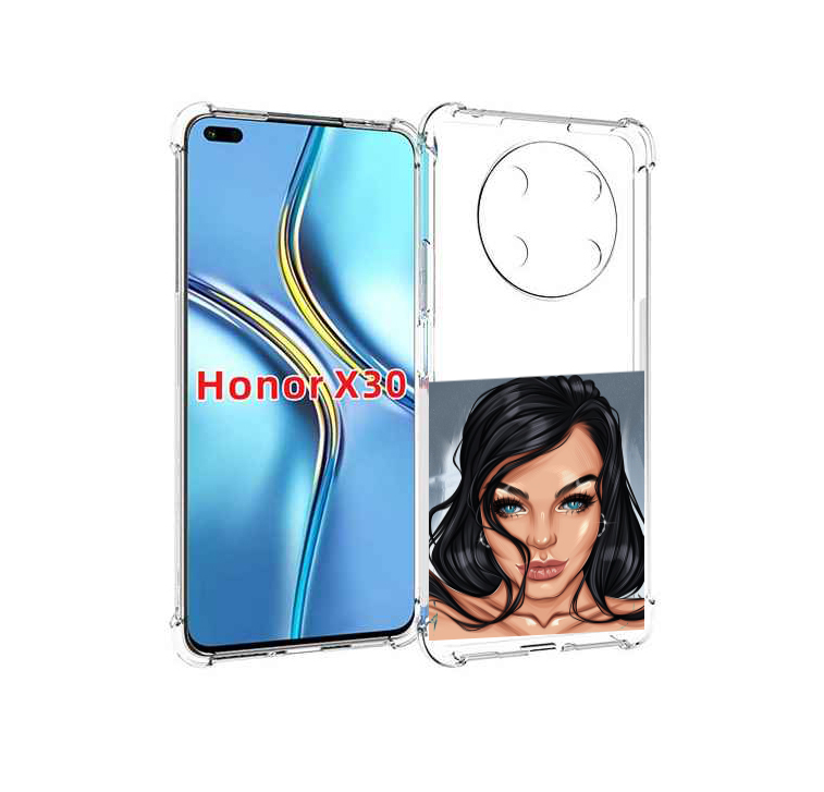 

Чехол MyPads голубые-глаза-у-брюнетки женский для Honor X30 / Magic4 Lite 5G, Прозрачный, Tocco