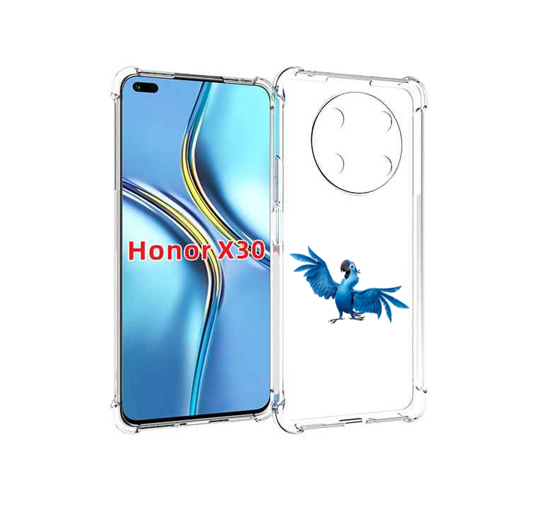 

Чехол MyPads голубой-попугайчик для Honor X30 / Magic4 Lite 5G, Прозрачный, Tocco