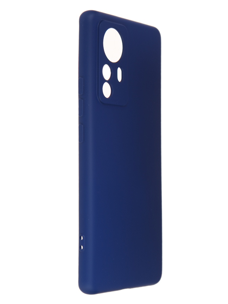 фото Чехол df для xiaomi 12 pro с микрофиброй silicone blue xioriginal-30 df-group