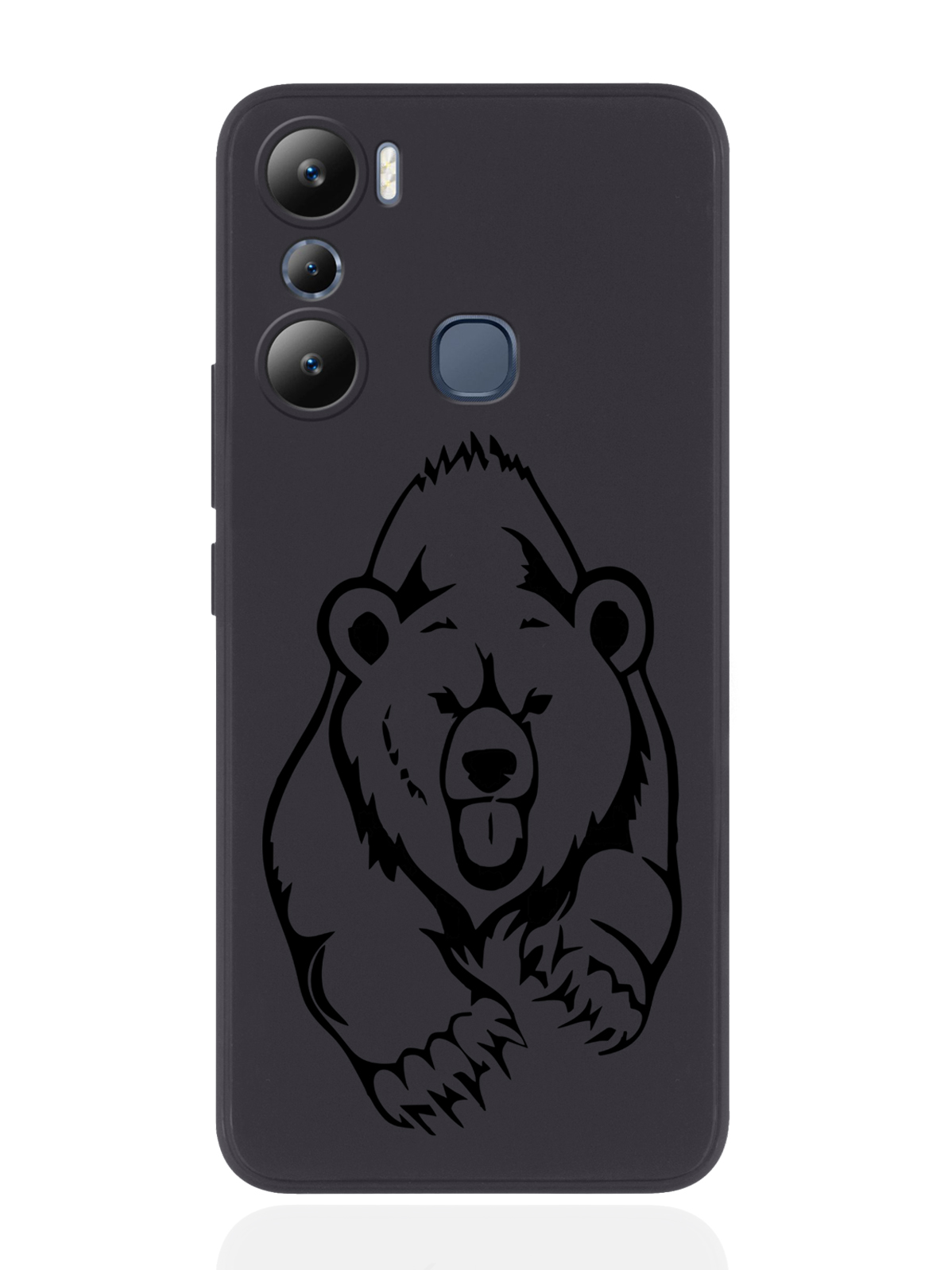 

Чехол MustHaveCase для Infinix Hot 20i Медведь черный