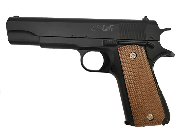

Пистолет пневмат. Stalker SA1911 Spring (ан. Colt1911), к.6мм, магаз. 13шар, до 80м/с ,, Черный, SA1911 Spring