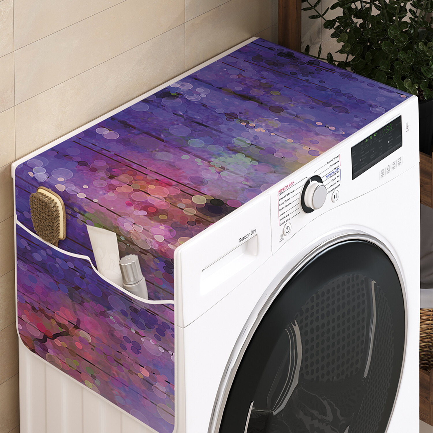 

Чехол накидка для стиральной машины Ambesonne с рисунком 35 на 120, Красочное сочетание