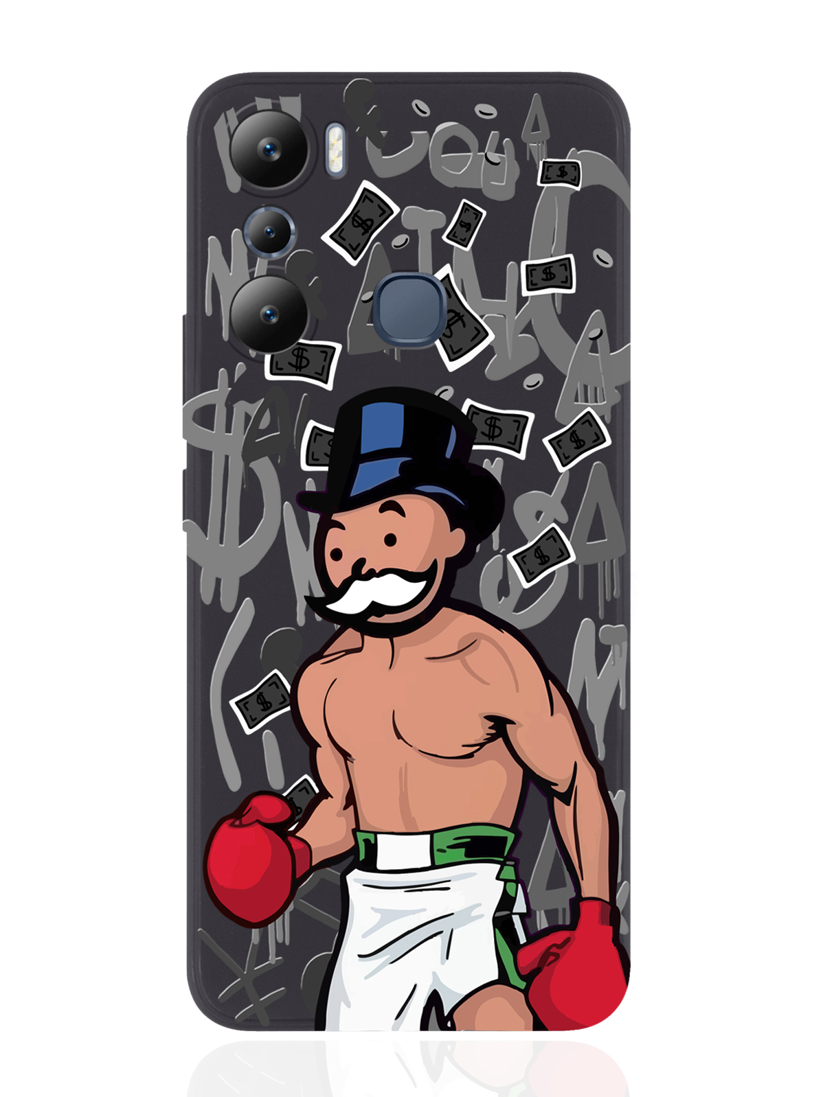 

Чехол MustHaveCase для Infinix Hot 20i Monopoly Boxing/Монополия Боксер черный, Разноцветный