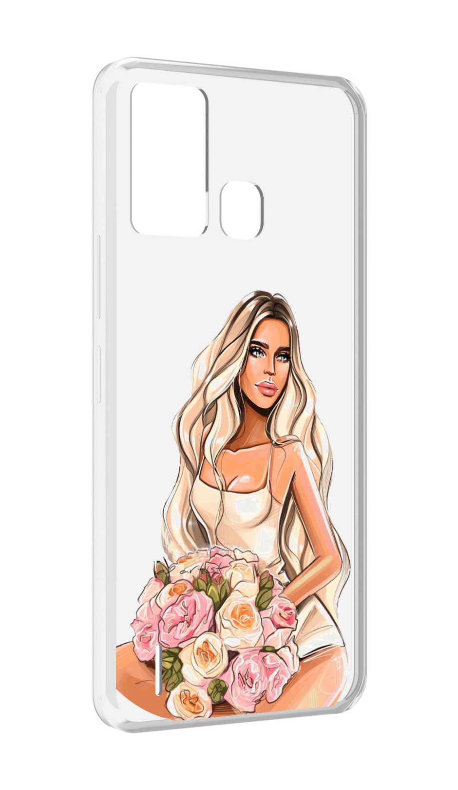 

Чехол MyPads Нежная-девушка женский для ITEL S16 / ITEL Vision 1 Pro, Прозрачный, Tocco