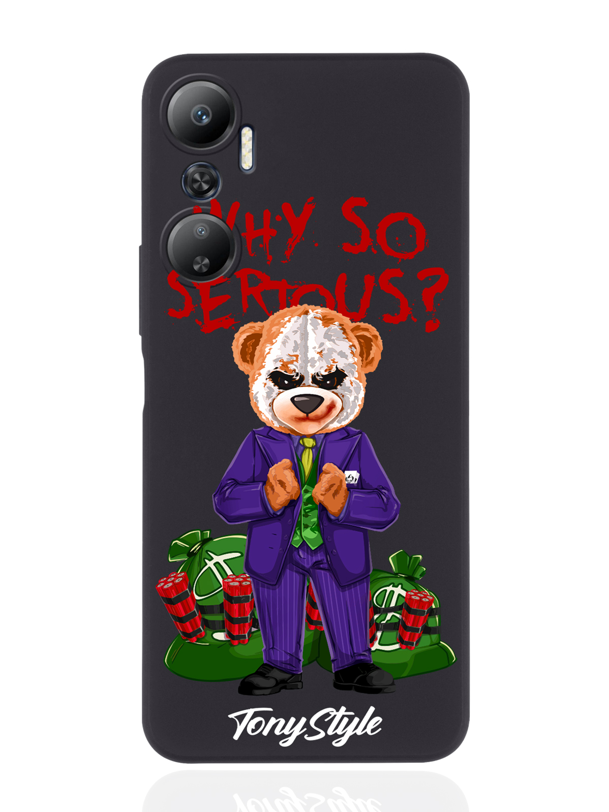 

Чехол Tony Style для Infinix Hot 20 Tony Style Why so serious черный, Разноцветный
