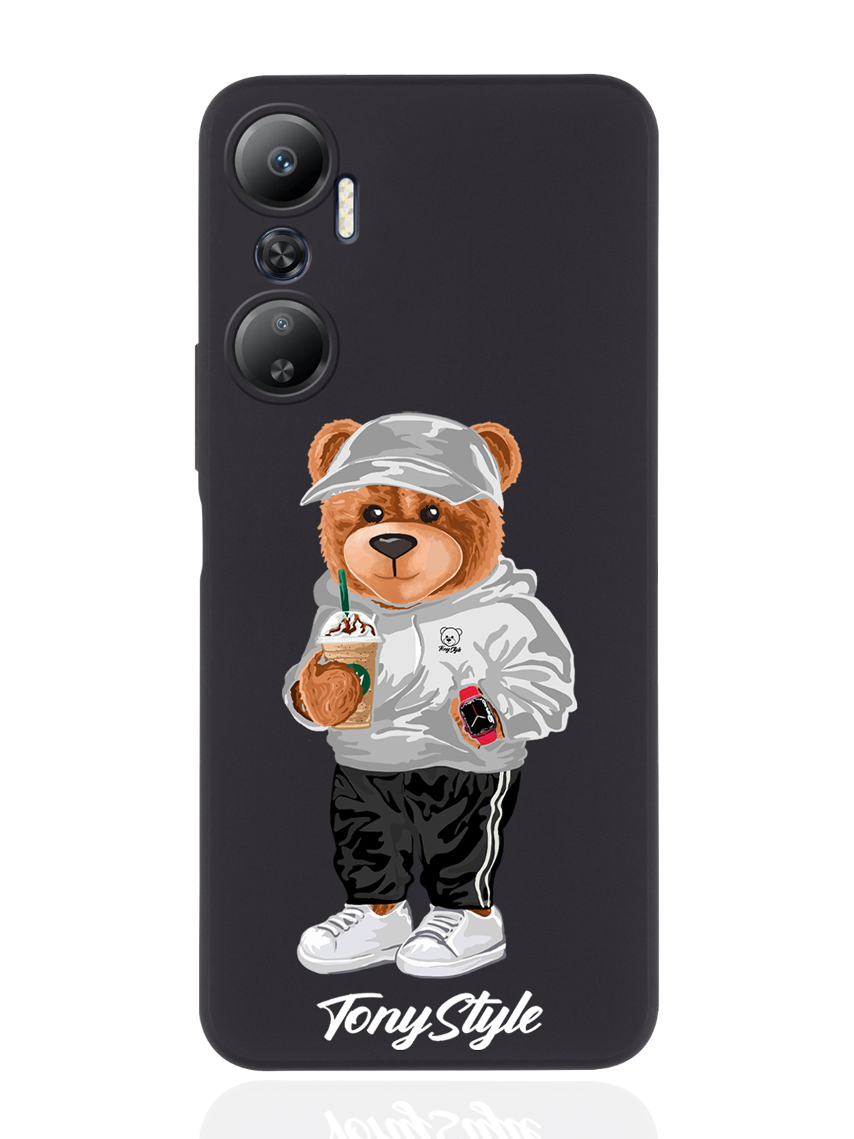 

Чехол Tony Style для Infinix Hot 20 Tony Style с кофе черный, Серый;белый;черный