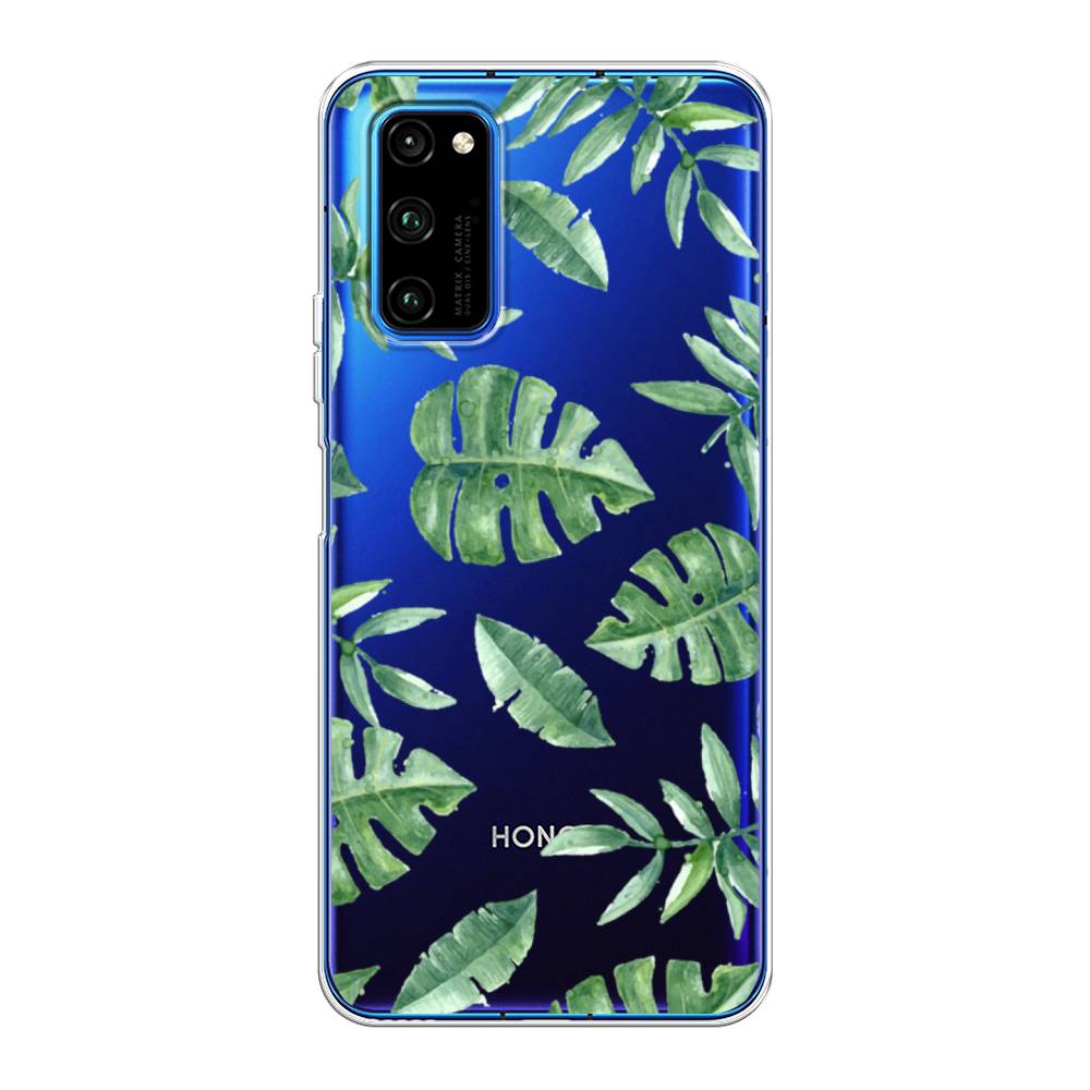 

Чехол Awog на Huawei Honor V30 Pro "Нарисованные пальмовые листья", Зеленый, 611450-4