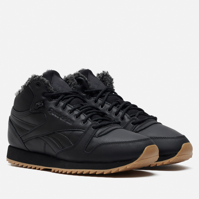 

Кроссовки Reebok Classic Leather Mid Ripple чёрный, размер 39 EU, Черный, Classic Leather Mid Ripple