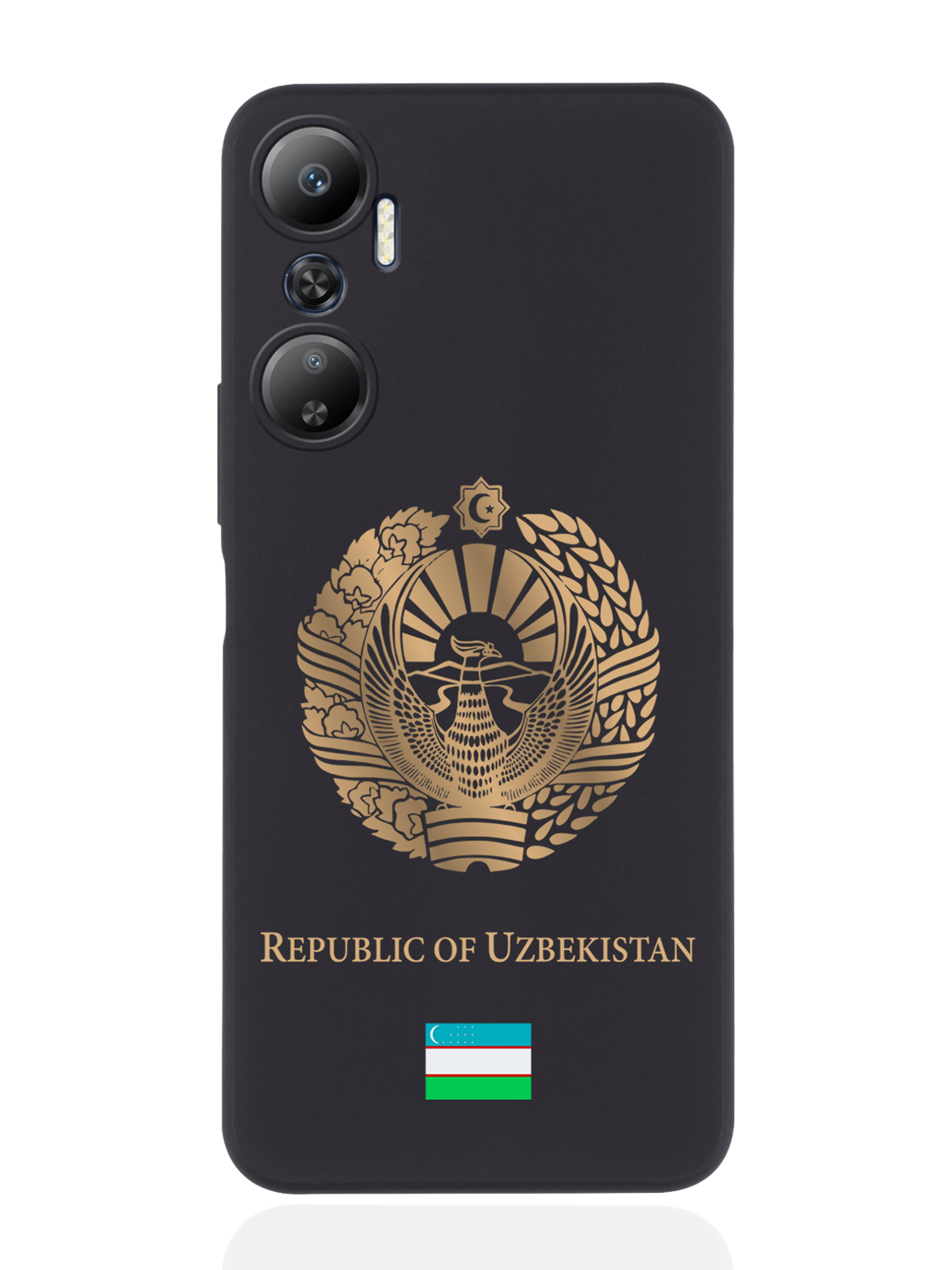 

Чехол SignumCase для Infinix Hot 20 Золотой Герб Узбекистана черный, Золотистый;черный