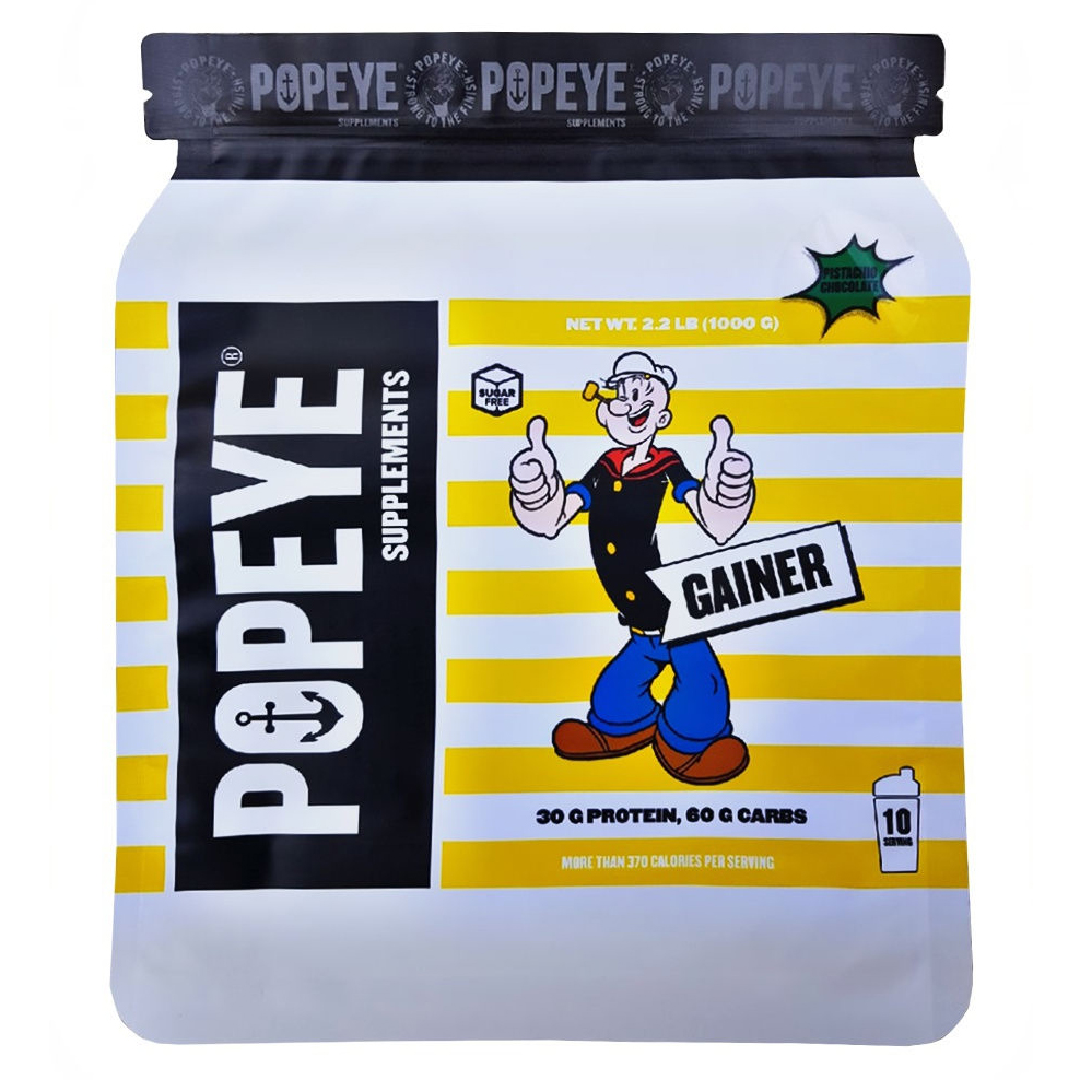 Гейнер, Popeye Supplements Gainer - 1000 грамм, шоколад-фисташка