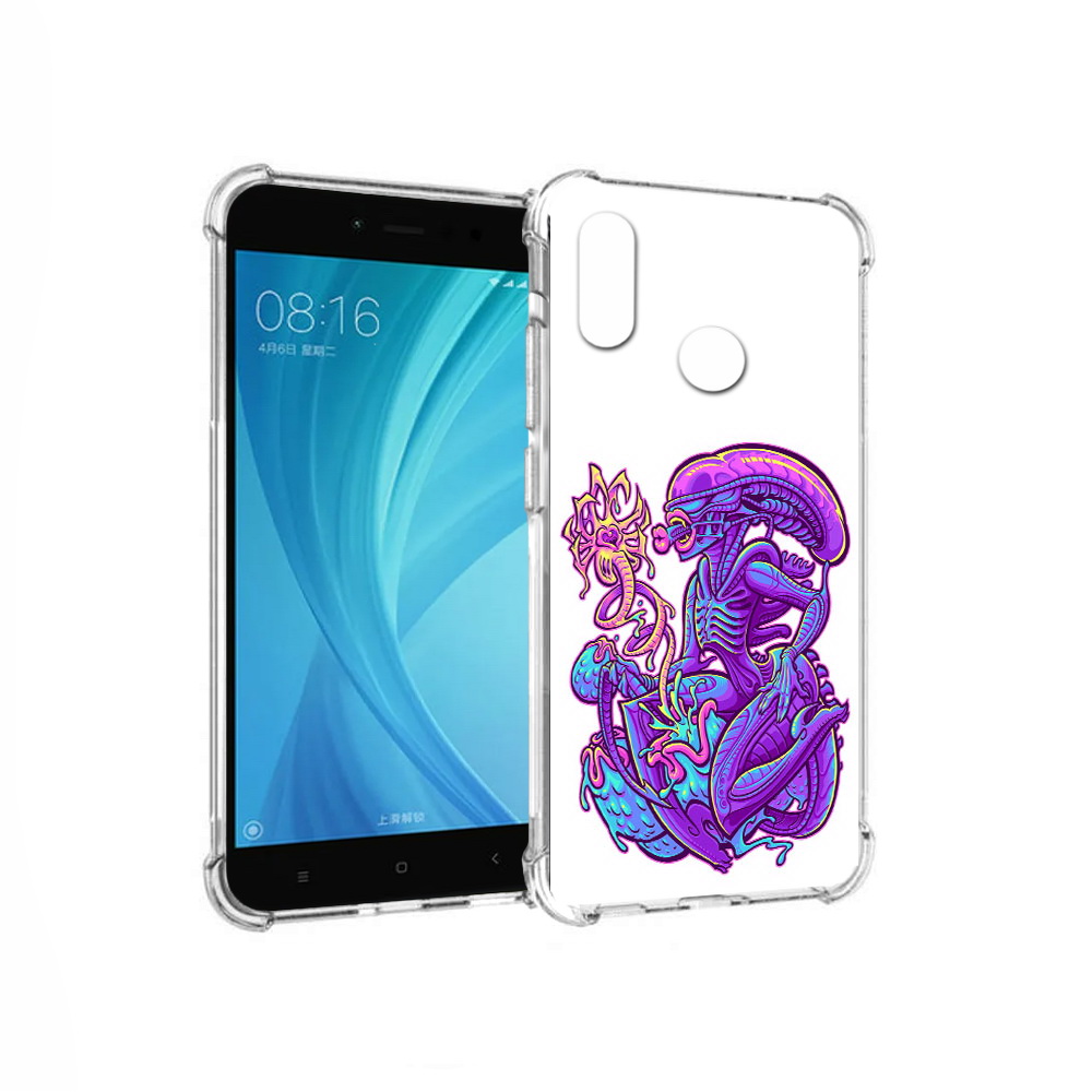 

Чехол MyPads Tocco для Xiaomi Redmi Note 5 чужой фиолетовый цвет (PT113434.311.693), Прозрачный, Tocco